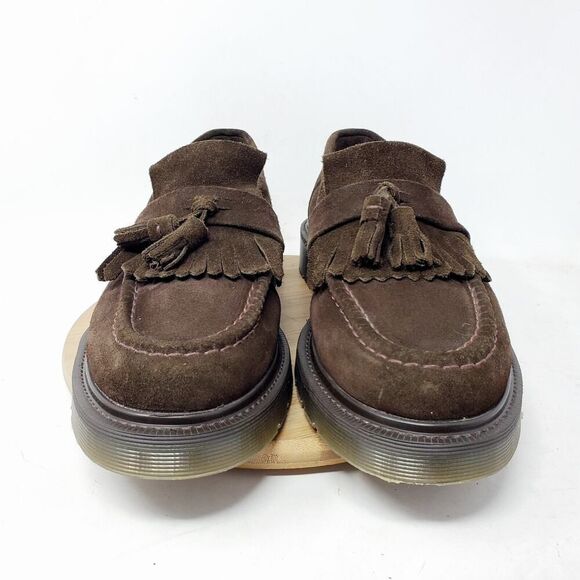 Loake Loafer Men 9 E Brighton Brown Suede Fringe Tassel Chunky Sole Shoe England - Picture 3 of 14